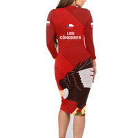 Chile Rugby Family Matching Long Sleeve Bodycon Dress and Hawaiian Shirt 2023 Los Condores Grunge Style - Wonder Print Shop