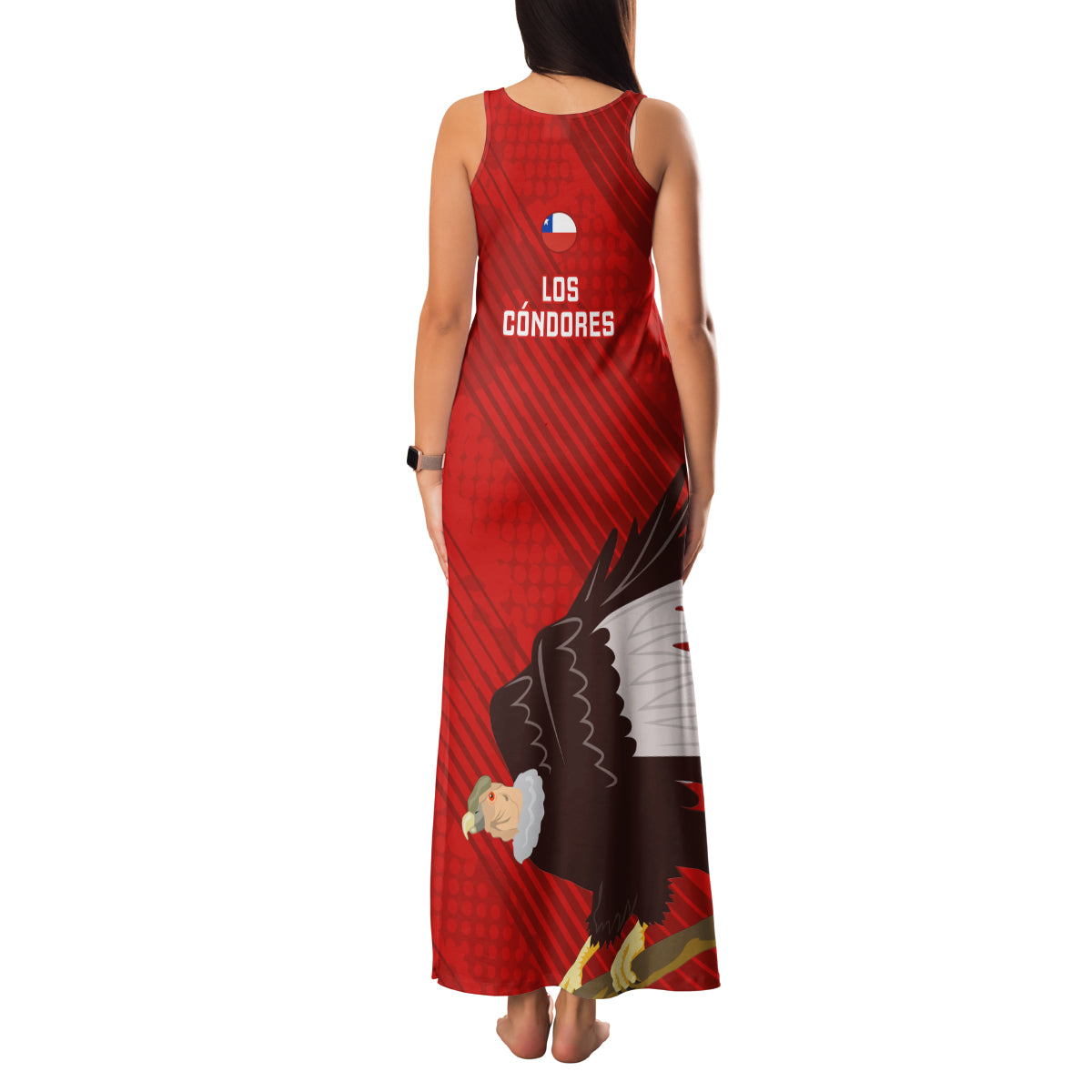 Chile Rugby Family Matching Tank Maxi Dress and Hawaiian Shirt 2023 Los Condores Grunge Style - Wonder Print Shop