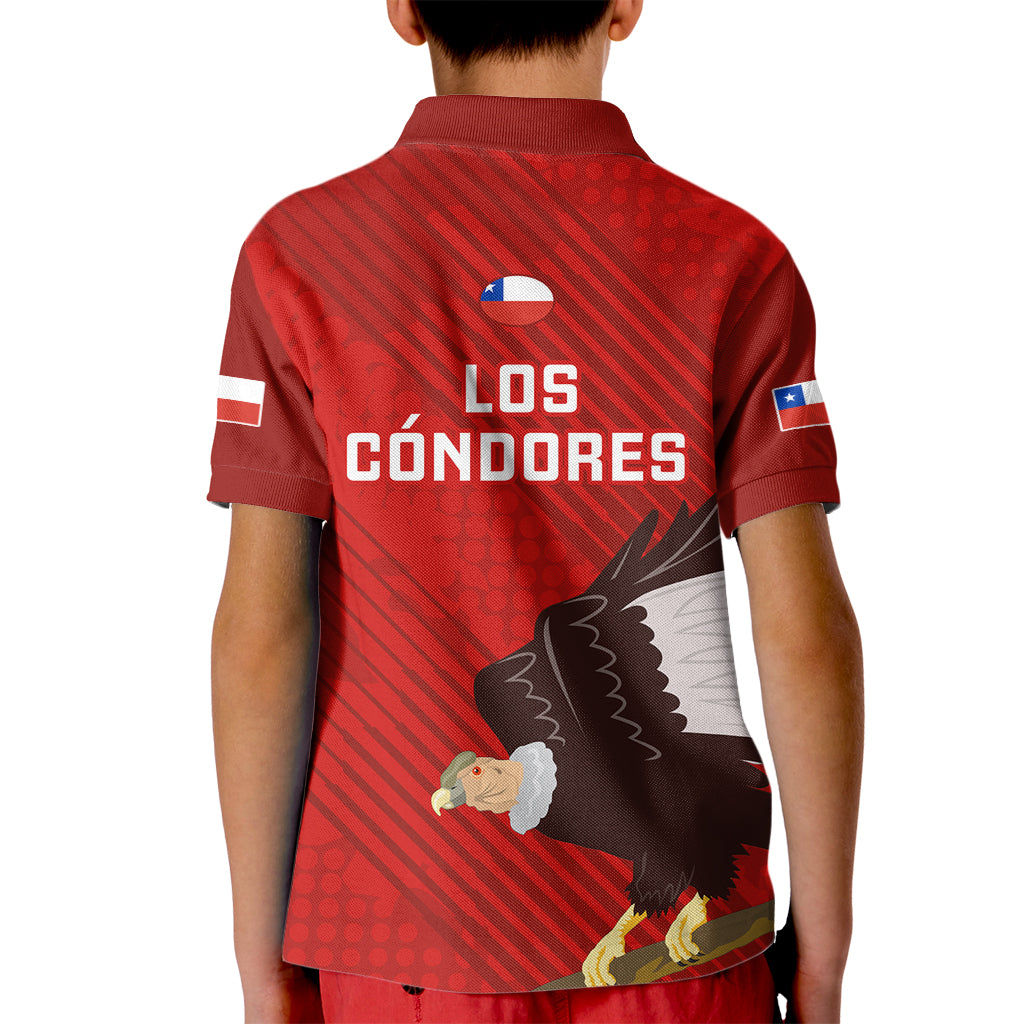 Chile Rugby Kid Polo Shirt 2023 Los Condores Grunge Style - Wonder Print Shop