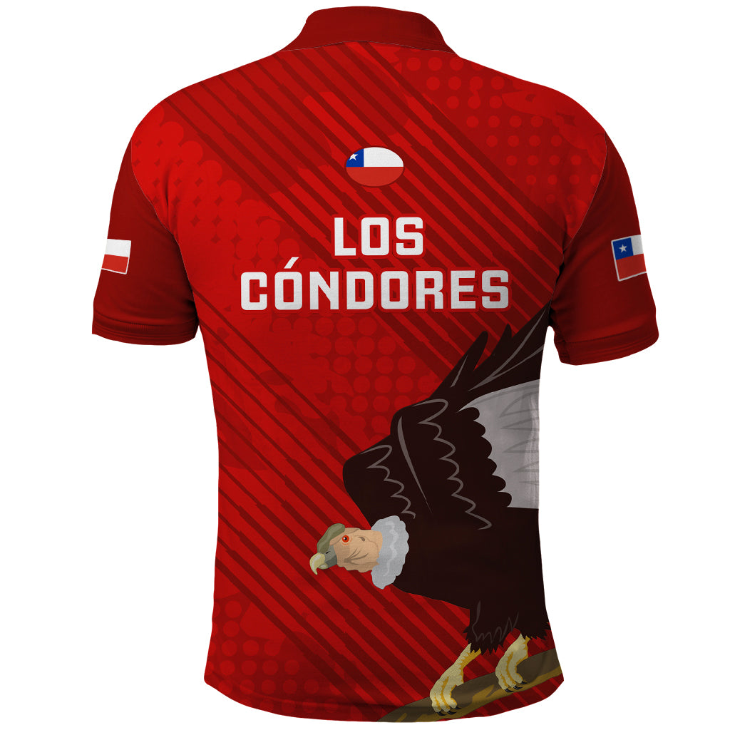 Chile Rugby Polo Shirt 2023 Los Condores Grunge Style - Wonder Print Shop