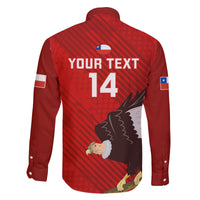 Custom Chile Rugby Family Matching Off Shoulder Long Sleeve Dress and Hawaiian Shirt 2023 Los Condores Grunge Style - Wonder Print Shop