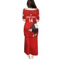 Custom Chile Rugby Family Matching Puletasi Dress and Hawaiian Shirt 2023 Los Condores Grunge Style - Wonder Print Shop