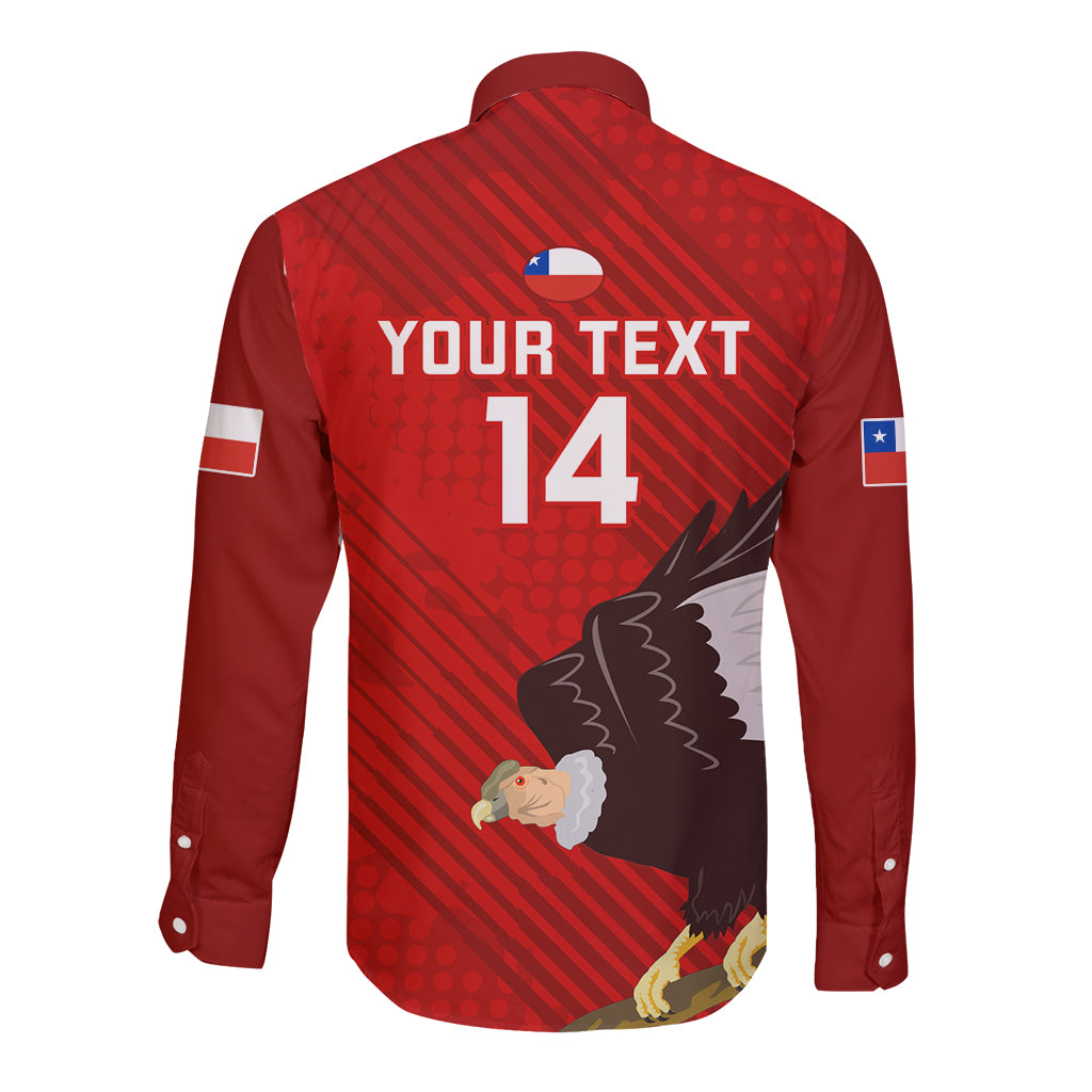 Custom Chile Rugby Long Sleeve Button Shirt 2023 Los Condores Grunge Style - Wonder Print Shop