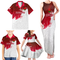 England Rugby Family Matching Tank Maxi Dress and Hawaiian Shirt 2023 Go Champions World Cup Red Rose - Wonder Print Shop