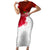 England Rugby Short Sleeve Bodycon Dress 2023 Go Champions World Cup Red Rose - Wonder Print Shop