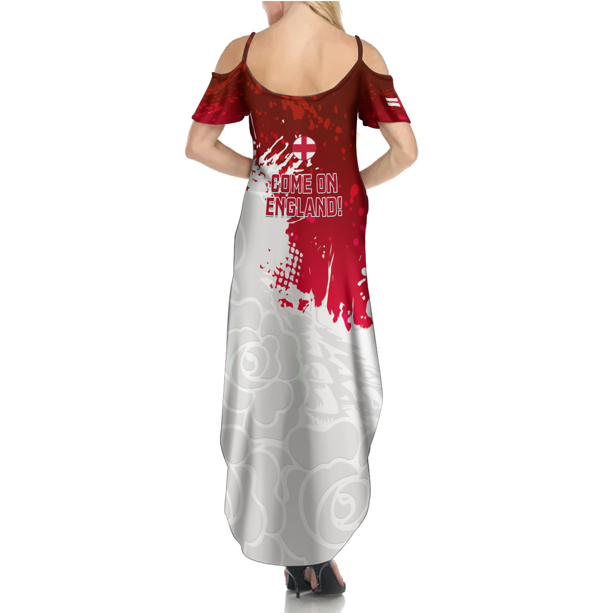 England Rugby Summer Maxi Dress 2023 Go Champions World Cup Red Rose - Wonder Print Shop