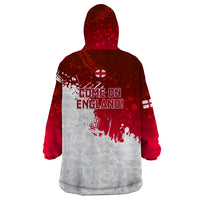 England Rugby Wearable Blanket Hoodie 2023 Go Champions World Cup Red Rose - Wonder Print Shop
