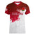 England Rugby Women V Neck T Shirt 2023 Go Champions World Cup Red Rose - Wonder Print Shop