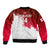 Custom England Rugby Sleeve Zip Bomber Jacket 2023 Go Champions World Cup Red Rose - Wonder Print Shop