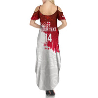 Custom England Rugby Summer Maxi Dress 2023 Go Champions World Cup Red Rose - Wonder Print Shop