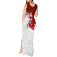 Custom England Rugby Tank Maxi Dress 2023 Go Champions World Cup Red Rose - Wonder Print Shop