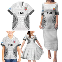 Fiji Rugby Family Matching Puletasi Dress and Hawaiian Shirt 2023 Go Champions World Cup Fijian Tapa Pattern - Wonder Print Shop