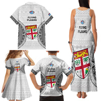 Fiji Rugby Family Matching Tank Maxi Dress and Hawaiian Shirt 2023 Go Champions World Cup Fijian Tapa Pattern - Wonder Print Shop