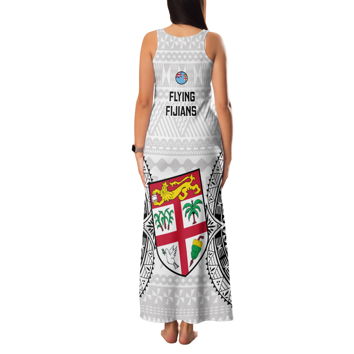 Fiji Rugby Family Matching Tank Maxi Dress and Hawaiian Shirt 2023 Go Champions World Cup Fijian Tapa Pattern - Wonder Print Shop