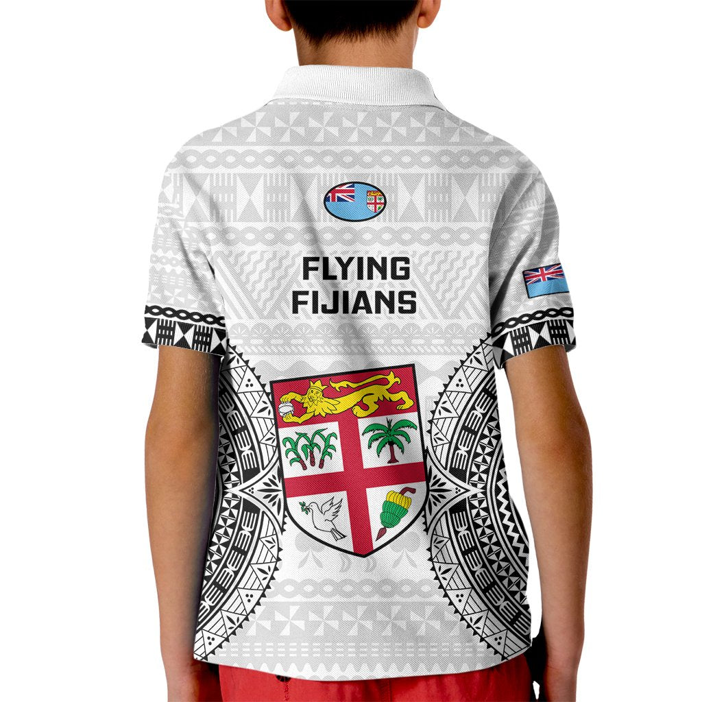 Fiji Rugby Kid Polo Shirt 2023 Go Champions World Cup Fijian Tapa Pattern - Wonder Print Shop