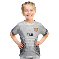 Fiji Rugby Kid T Shirt 2023 Go Champions World Cup Fijian Tapa Pattern - Wonder Print Shop
