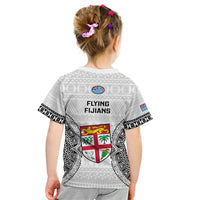 Fiji Rugby Kid T Shirt 2023 Go Champions World Cup Fijian Tapa Pattern - Wonder Print Shop
