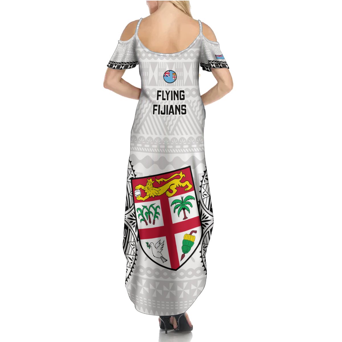 Fiji Rugby Summer Maxi Dress 2023 Go Champions World Cup Fijian Tapa Pattern - Wonder Print Shop