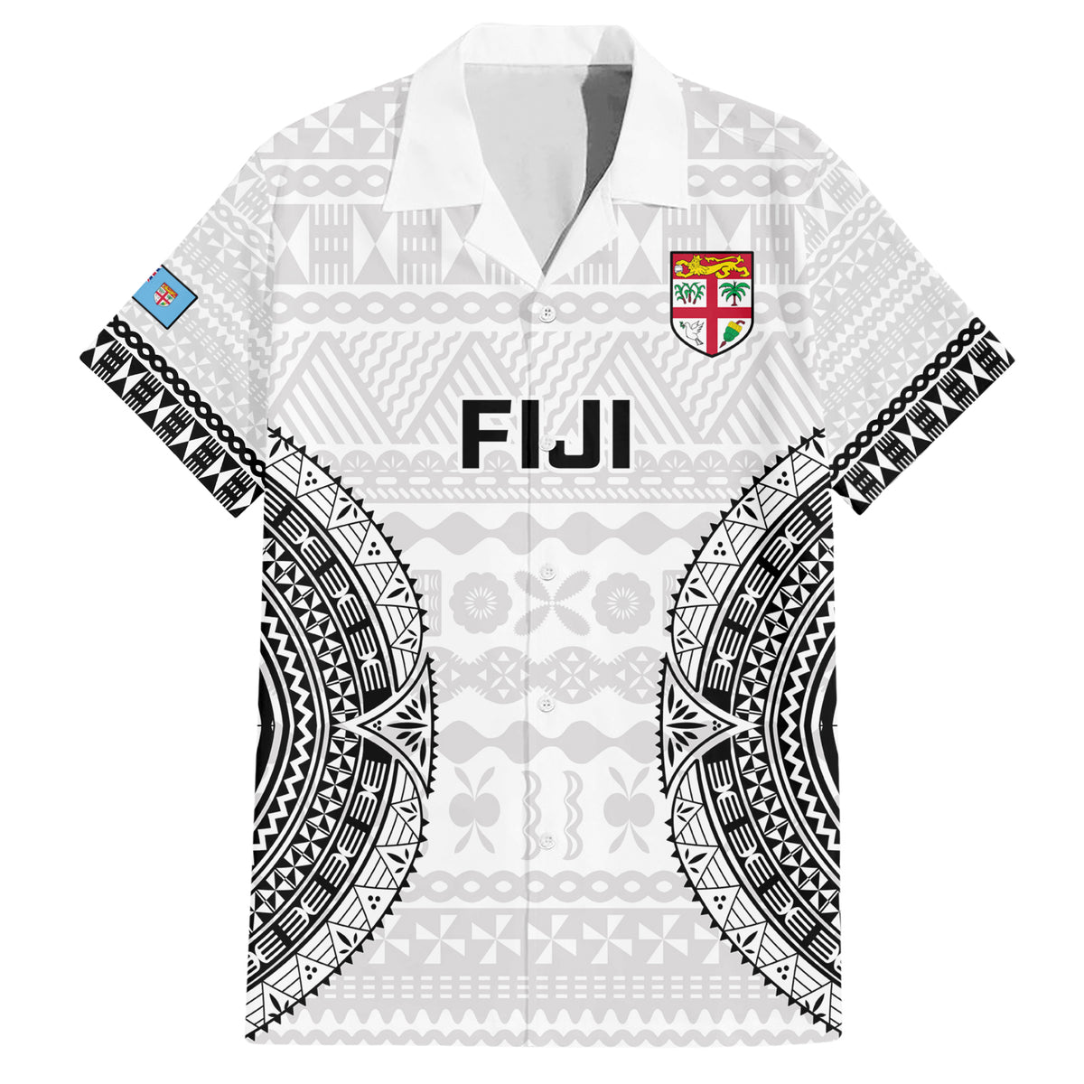 Custom Fiji Rugby Hawaiian Shirt 2023 Go Champions World Cup Fijian Tapa Pattern - Wonder Print Shop