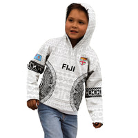 Custom Fiji Rugby Kid Hoodie 2023 Go Champions World Cup Fijian Tapa Pattern - Wonder Print Shop