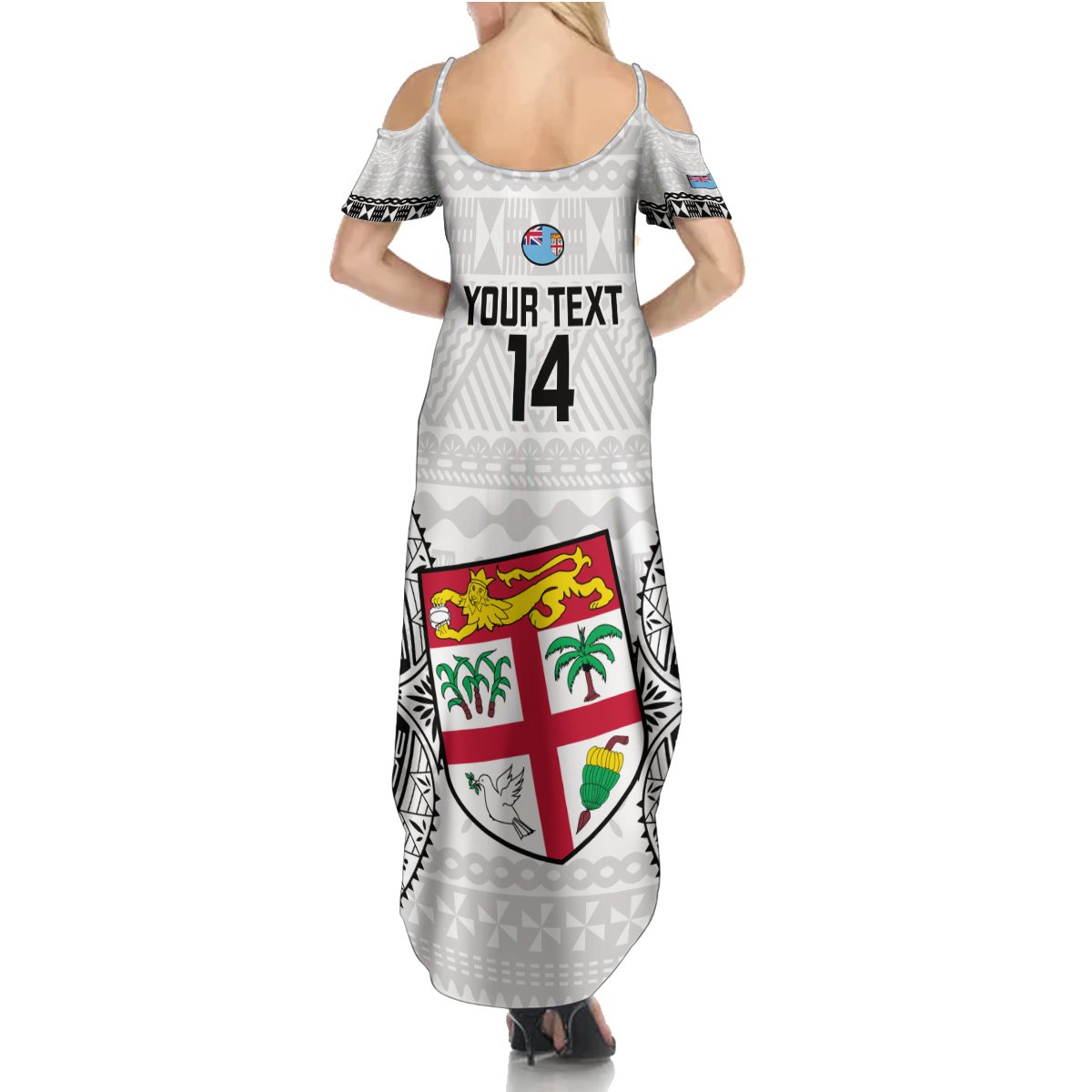 Custom Fiji Rugby Summer Maxi Dress 2023 Go Champions World Cup Fijian Tapa Pattern - Wonder Print Shop