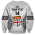 Custom Fiji Rugby Sweatshirt 2023 Go Champions World Cup Fijian Tapa Pattern - Wonder Print Shop