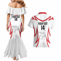 Jordan Football Custom Couples Matching Mermaid Dress and Hawaiian Shirt Go The Chivalrous Ones - Wonder Print Shop