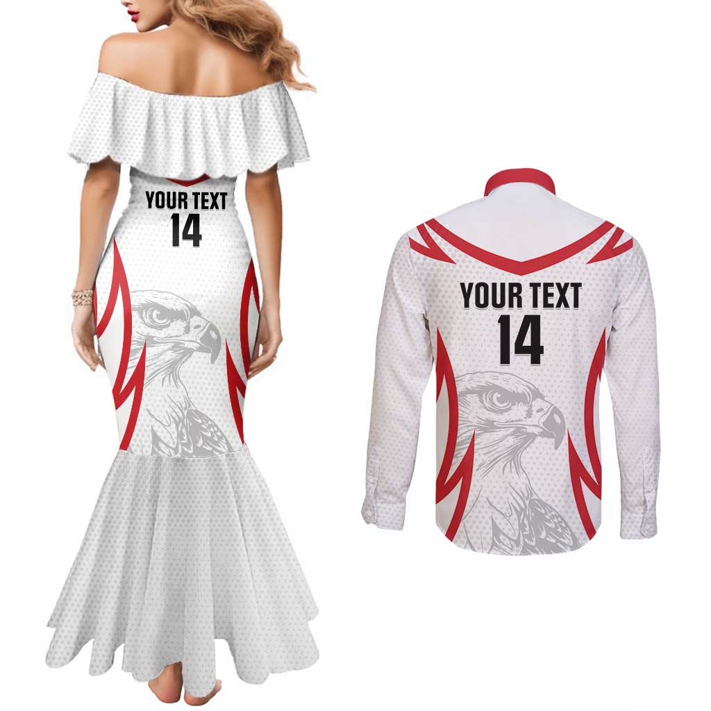 Jordan Football Custom Couples Matching Mermaid Dress and Long Sleeve Button Shirt Go The Chivalrous Ones - Wonder Print Shop