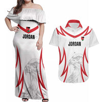 Jordan Football Custom Couples Matching Off Shoulder Maxi Dress and Hawaiian Shirt Go The Chivalrous Ones - Wonder Print Shop