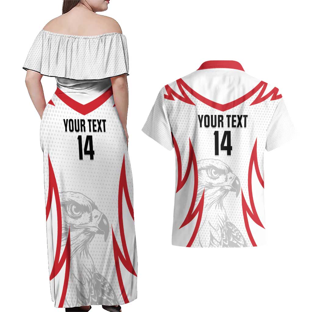 Jordan Football Custom Couples Matching Off Shoulder Maxi Dress and Hawaiian Shirt Go The Chivalrous Ones - Wonder Print Shop