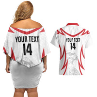 Jordan Football Custom Couples Matching Off Shoulder Short Dress and Hawaiian Shirt Go The Chivalrous Ones - Wonder Print Shop