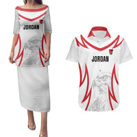 Jordan Football Custom Couples Matching Puletasi and Hawaiian Shirt Go The Chivalrous Ones - Wonder Print Shop