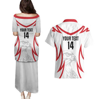 Jordan Football Custom Couples Matching Puletasi and Hawaiian Shirt Go The Chivalrous Ones - Wonder Print Shop