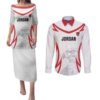 Jordan Football Custom Couples Matching Puletasi and Long Sleeve Button Shirt Go The Chivalrous Ones - Wonder Print Shop