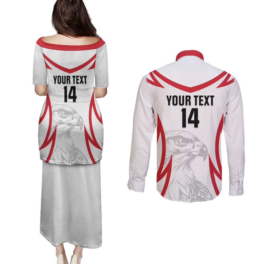 Jordan Football Custom Couples Matching Puletasi and Long Sleeve Button Shirt Go The Chivalrous Ones - Wonder Print Shop