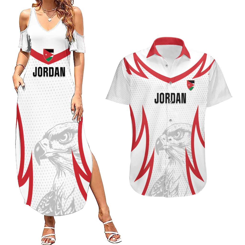 Jordan Football Custom Couples Matching Summer Maxi Dress and Hawaiian Shirt Go The Chivalrous Ones - Wonder Print Shop