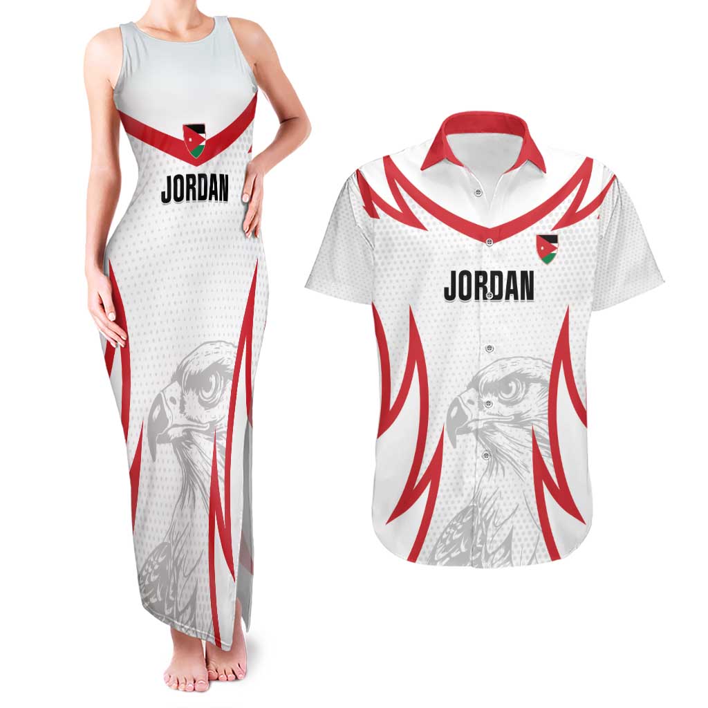 Jordan Football Custom Couples Matching Tank Maxi Dress and Hawaiian Shirt Go The Chivalrous Ones - Wonder Print Shop