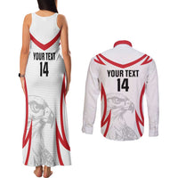 Jordan Football Custom Couples Matching Tank Maxi Dress and Long Sleeve Button Shirt Go The Chivalrous Ones - Wonder Print Shop