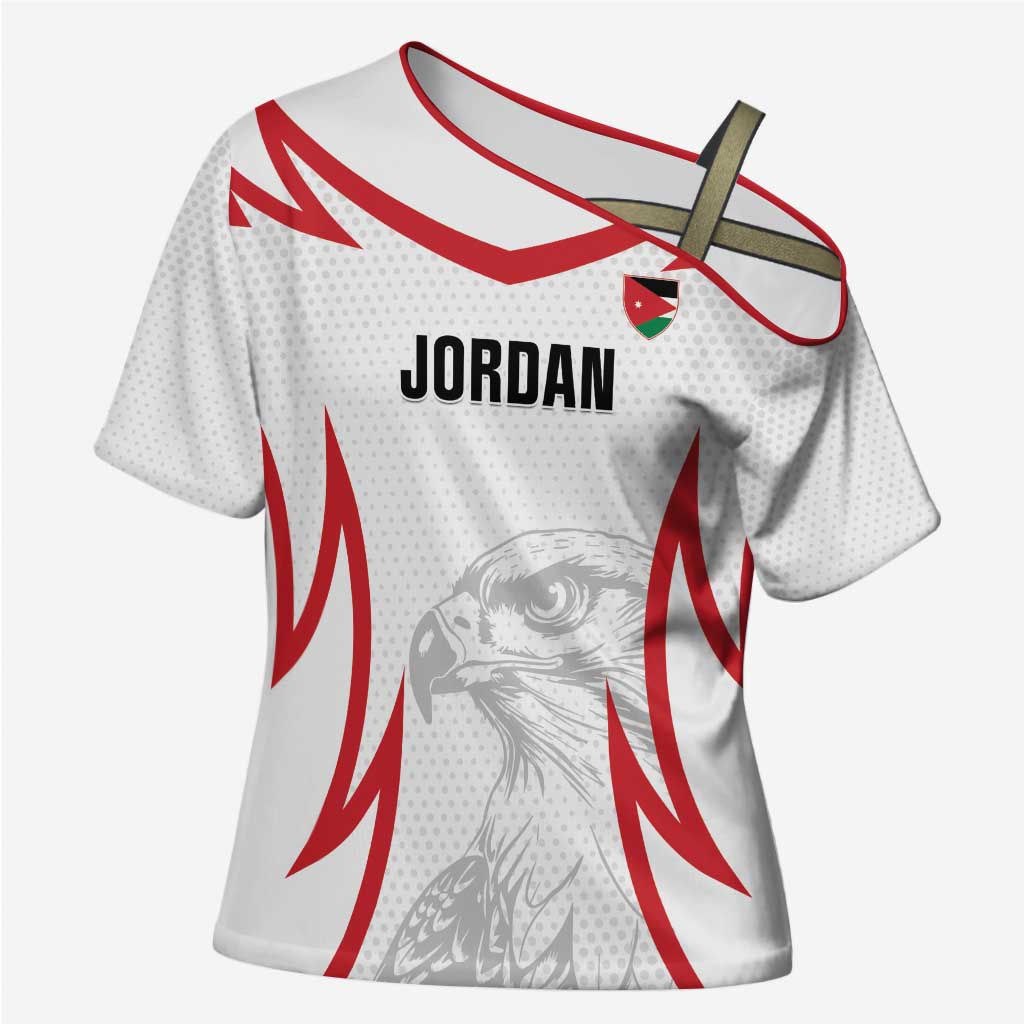 Jordan Football Custom Cross Shoulder Shirt Go The Chivalrous Ones - Wonder Print Shop