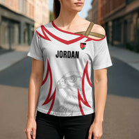 Jordan Football Custom Cross Shoulder Shirt Go The Chivalrous Ones - Wonder Print Shop