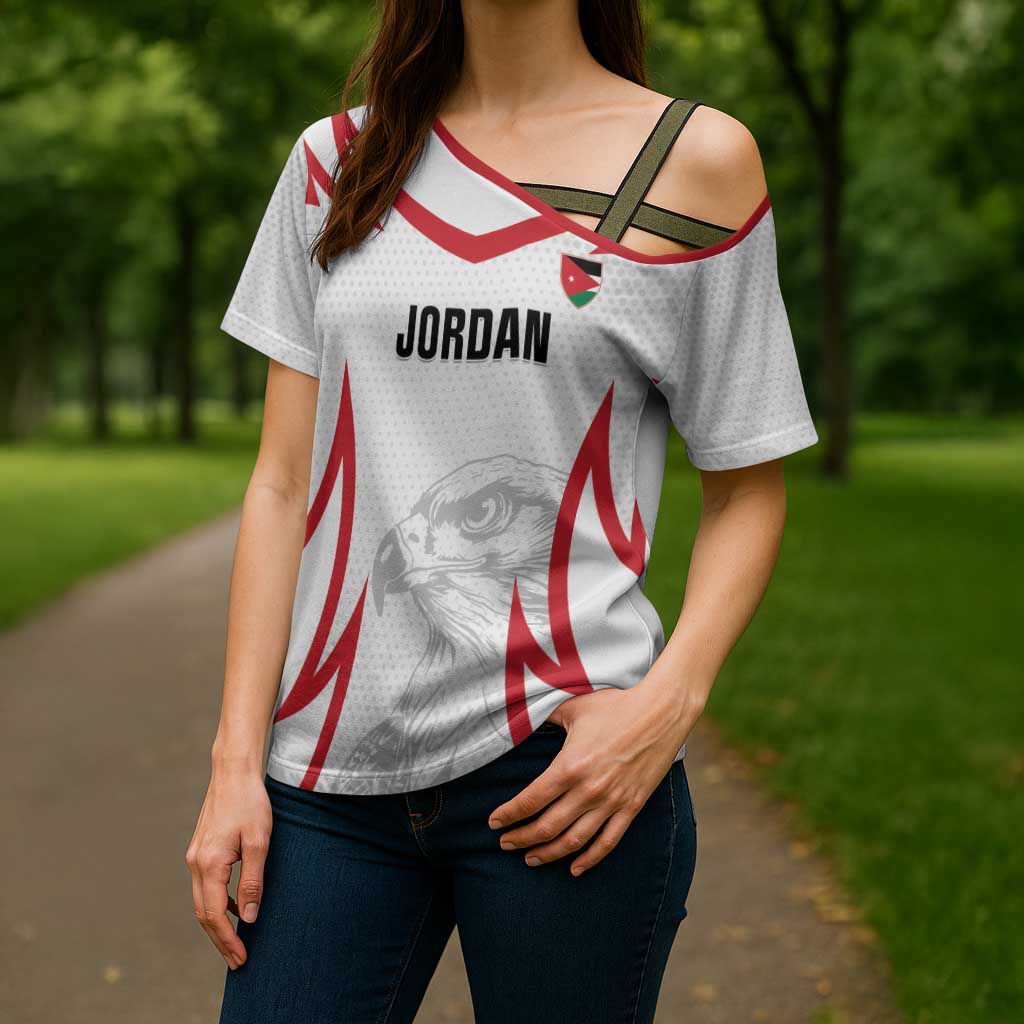 Jordan Football Custom Cross Shoulder Shirt Go The Chivalrous Ones - Wonder Print Shop