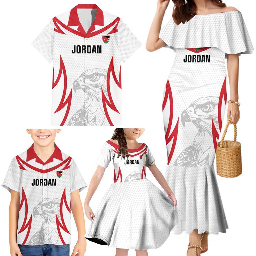 Jordan Football Custom Family Matching Mermaid Dress and Hawaiian Shirt Go The Chivalrous Ones - Wonder Print Shop