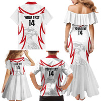 Jordan Football Custom Family Matching Mermaid Dress and Hawaiian Shirt Go The Chivalrous Ones - Wonder Print Shop