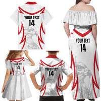 Jordan Football Custom Family Matching Off Shoulder Maxi Dress and Hawaiian Shirt Go The Chivalrous Ones - Wonder Print Shop