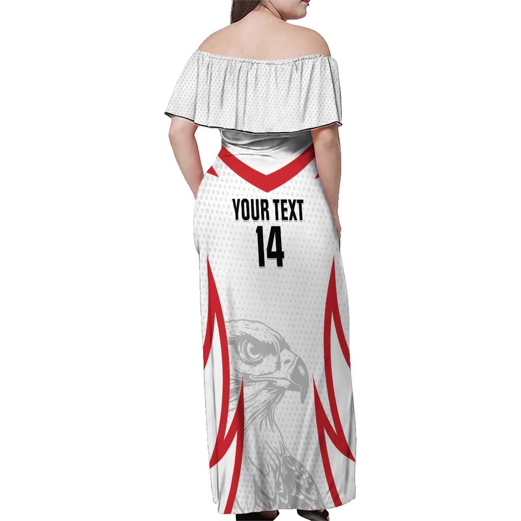 Jordan Football Custom Family Matching Off Shoulder Maxi Dress and Hawaiian Shirt Go The Chivalrous Ones - Wonder Print Shop