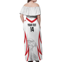 Jordan Football Custom Family Matching Off Shoulder Maxi Dress and Hawaiian Shirt Go The Chivalrous Ones - Wonder Print Shop