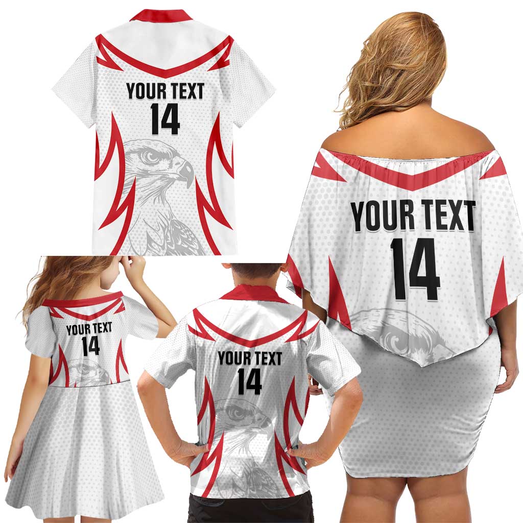 Jordan Football Custom Family Matching Off Shoulder Short Dress and Hawaiian Shirt Go The Chivalrous Ones - Wonder Print Shop