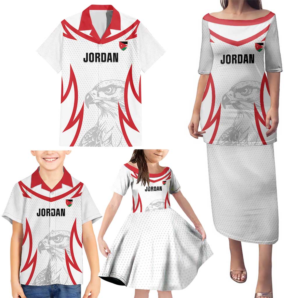 Jordan Football Custom Family Matching Puletasi and Hawaiian Shirt Go The Chivalrous Ones - Wonder Print Shop