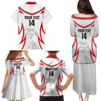 Jordan Football Custom Family Matching Puletasi and Hawaiian Shirt Go The Chivalrous Ones - Wonder Print Shop