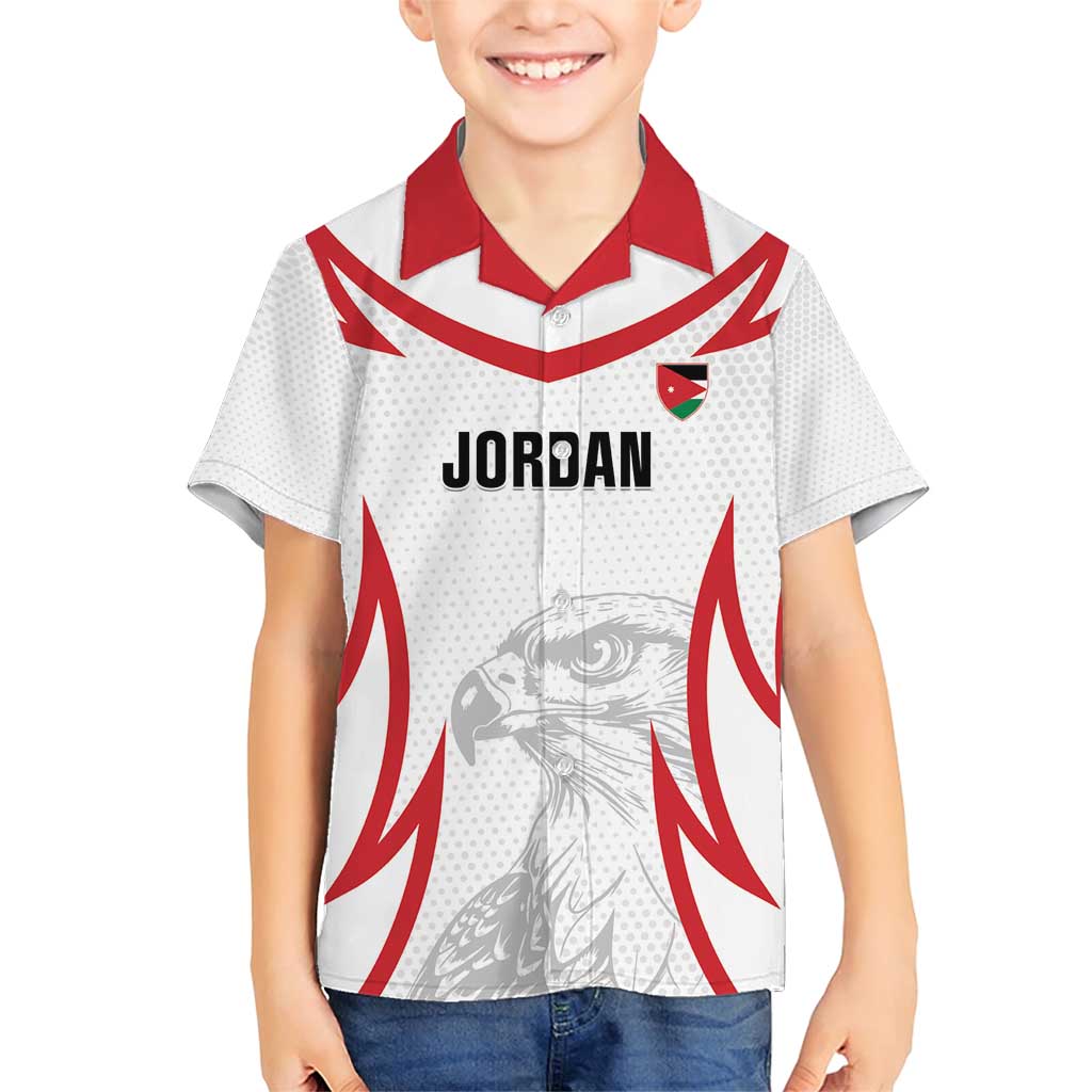 Jordan Football Custom Family Matching Short Sleeve Bodycon Dress and Hawaiian Shirt Go The Chivalrous Ones - Wonder Print Shop